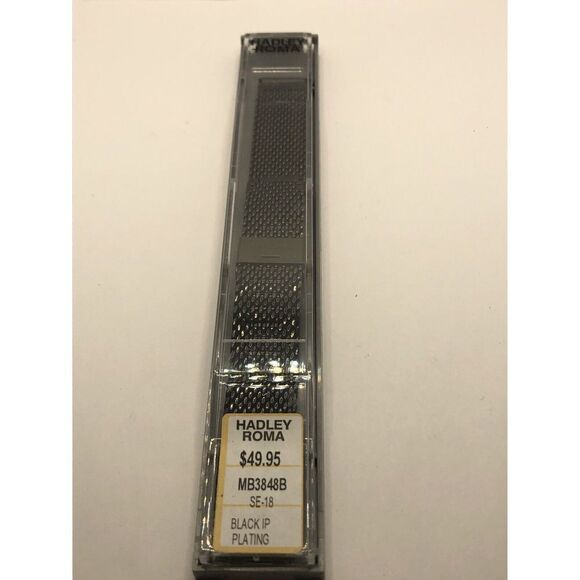 Hadley Roma Watch Band Replacement Black MB3848B In Box PY12 - Picture 1 of 9
